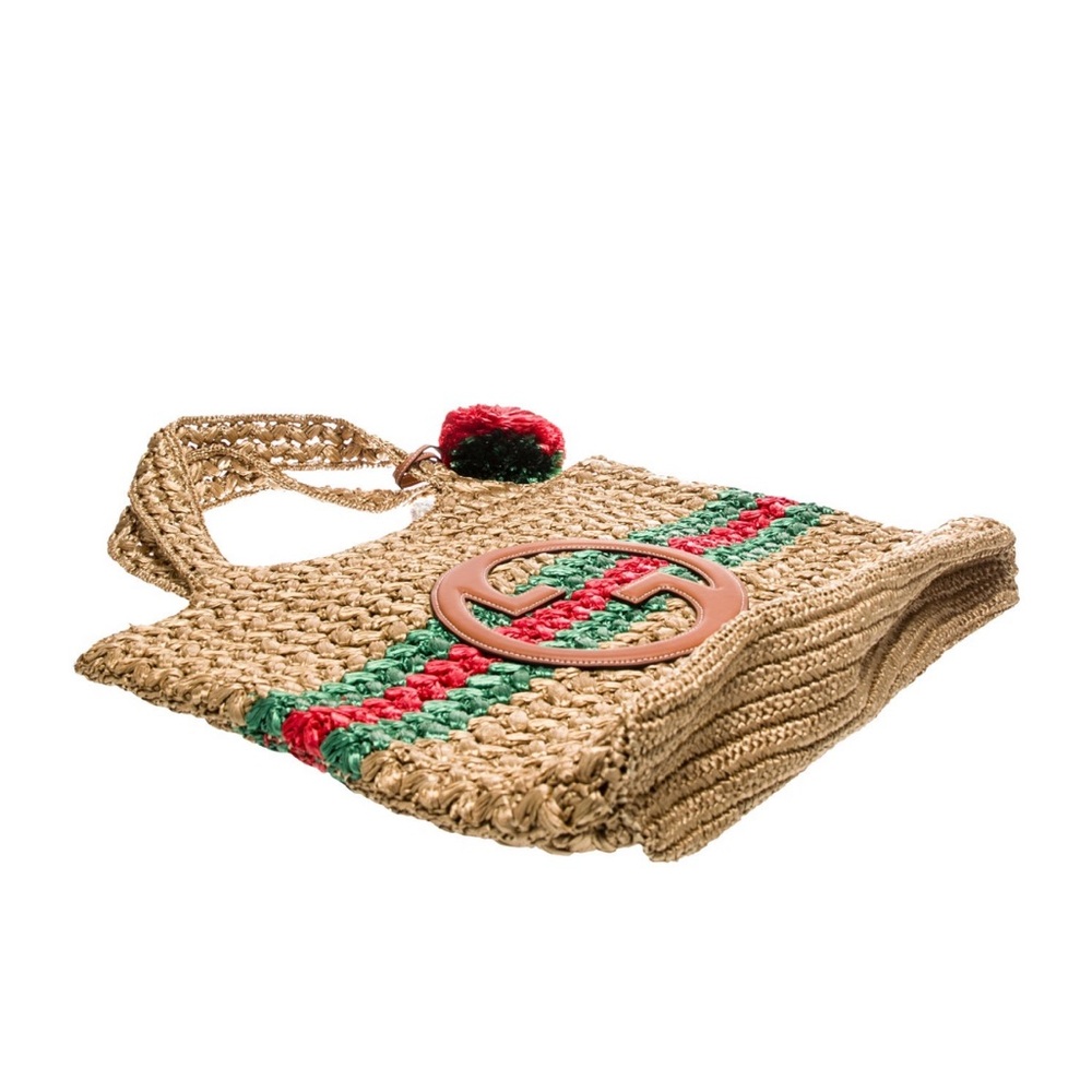 Gucci GG Raffia Blondie NM Tote + COA - Picture 7 of 16